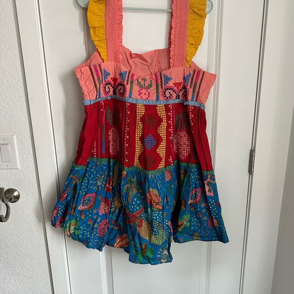 Farm Rio Color Block Embroidered Dress - Picture 3 of 8